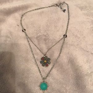 Lucky brand teal stone necklace